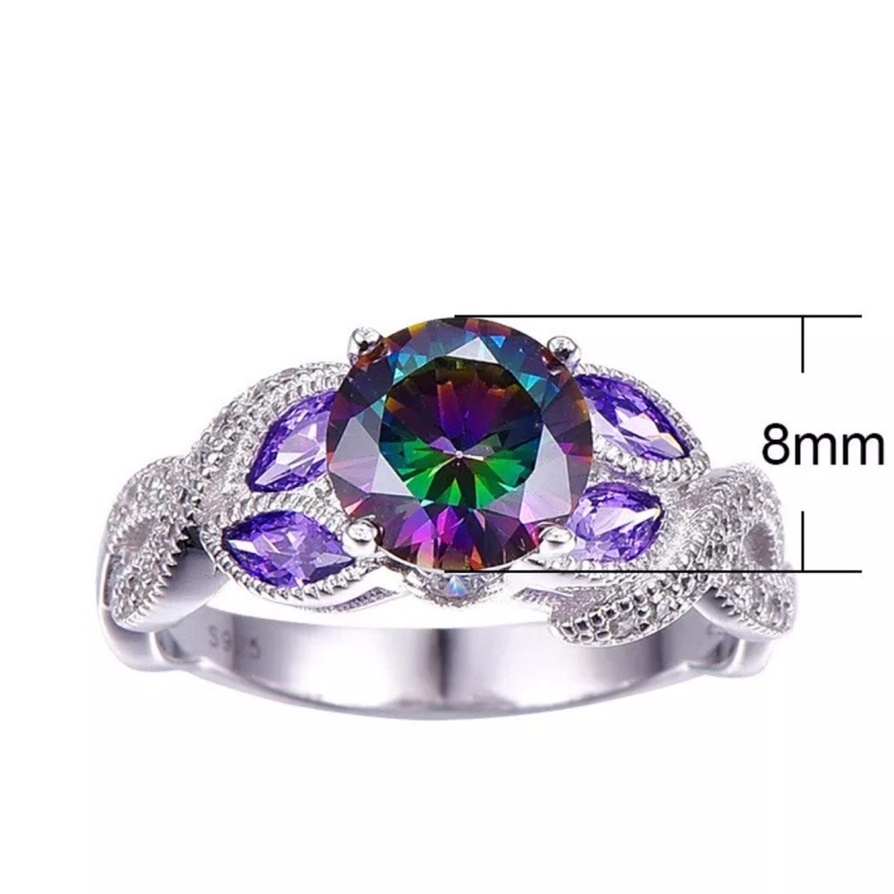 Rectangular Diamond Bridal Ring - image 7